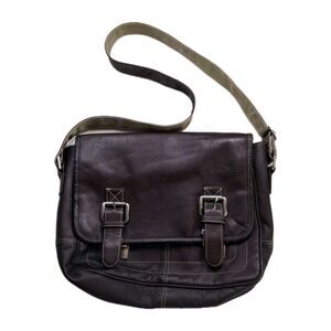 Latico Leathers Adventurer Messenger Bag Dark Brown Genuine Leather Office Work